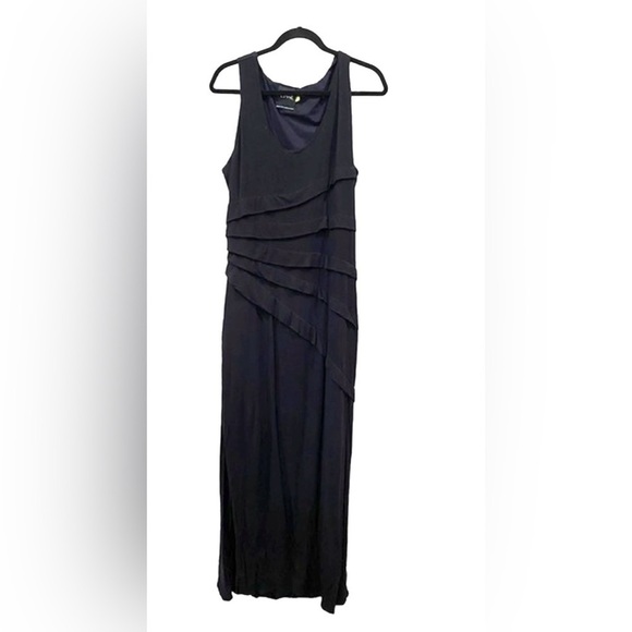 Lysse Lined Shaper Layered Maxi Dress Black Large - Picture 1 of 10